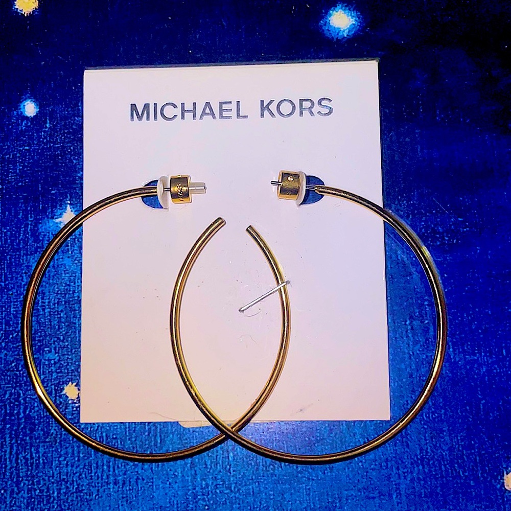 NWT Michael Kors Gold Hoop Earrings